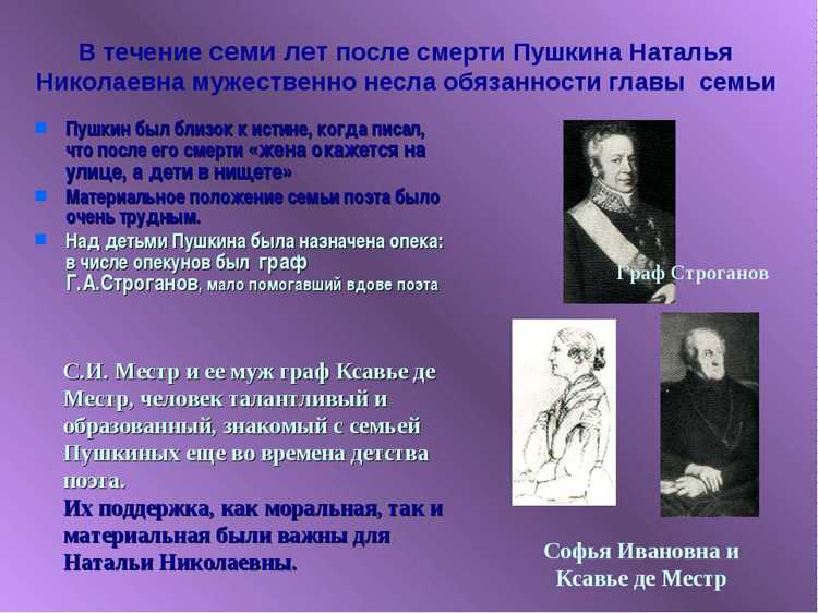 Что стало с женой пушкина после его смерти