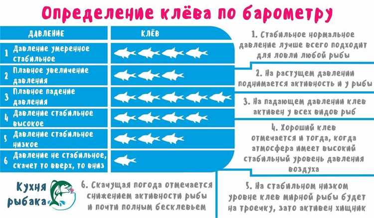 Какие изменения давления летом сильнее всего сказываются на активности рыбы