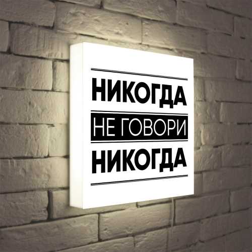Никогда не говори никогда - кто сказал эту фразу